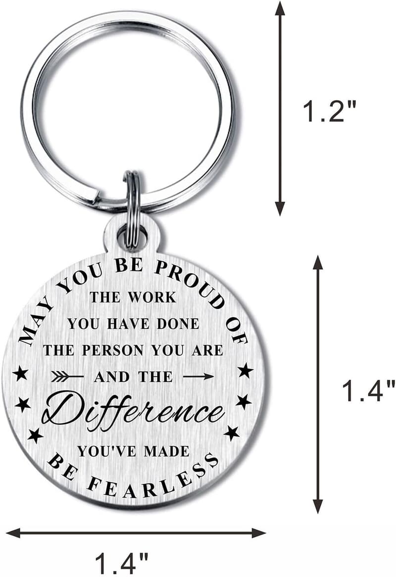 Personalized Firefighter Keychain Gift for Men
