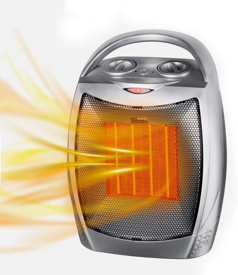 1500W Adjustable Space Heater for Indoor Use - Silver