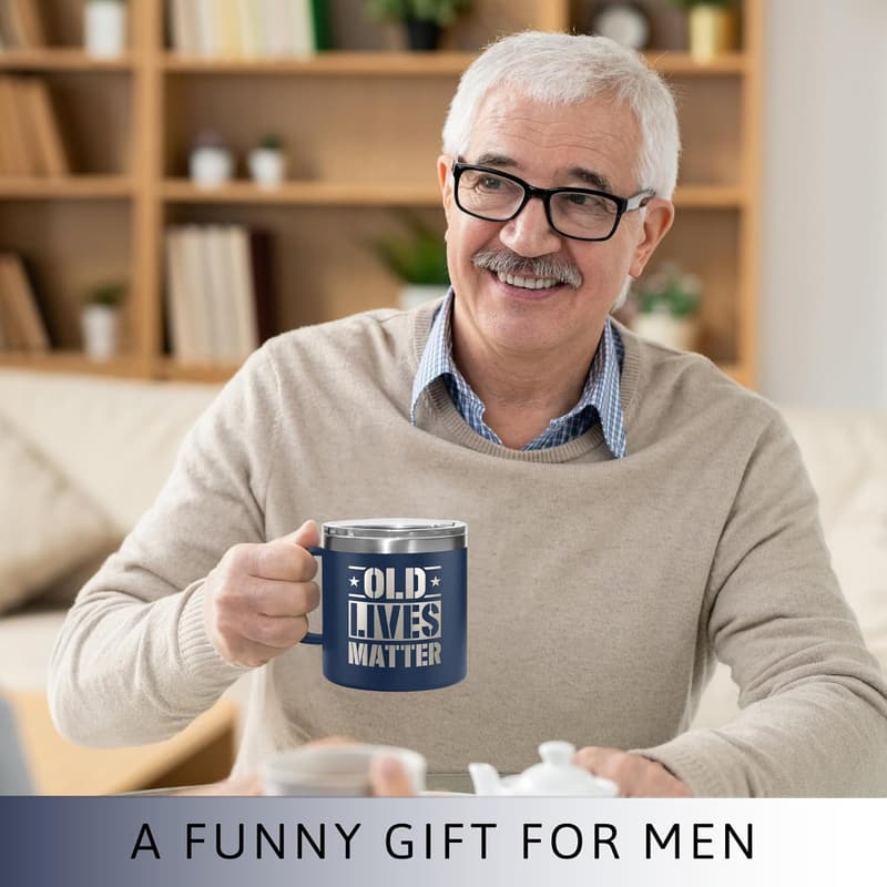 40th-80th Birthday Coffee Mug for Men - Perfect for Dad, Husband