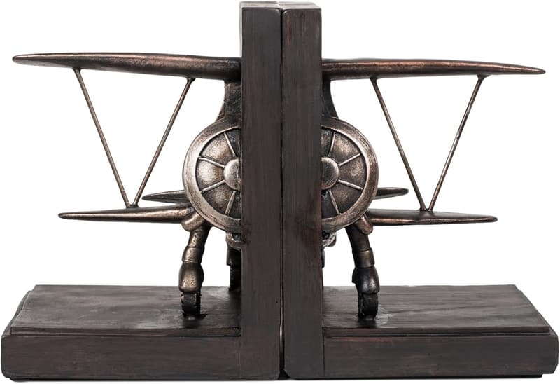 Inspirational Airplane Bookends - Durable Home Décor Gift