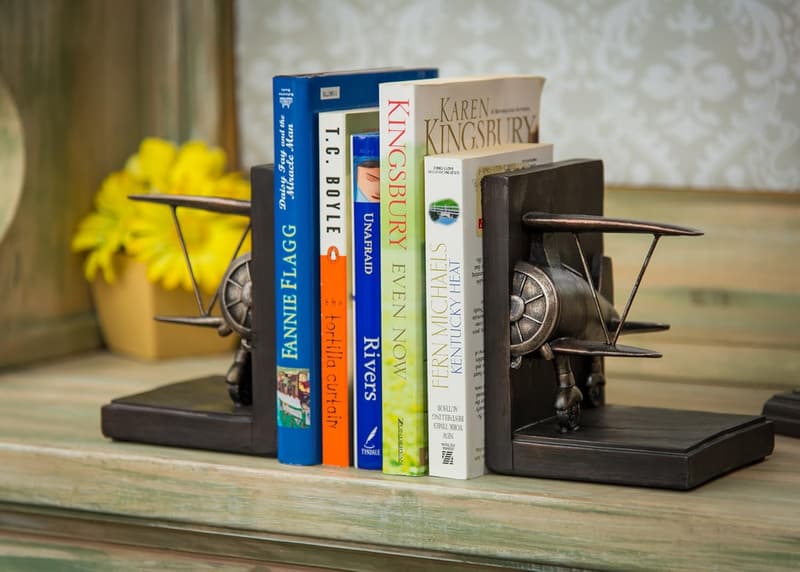 Inspirational Airplane Bookends - Durable Home Décor Gift
