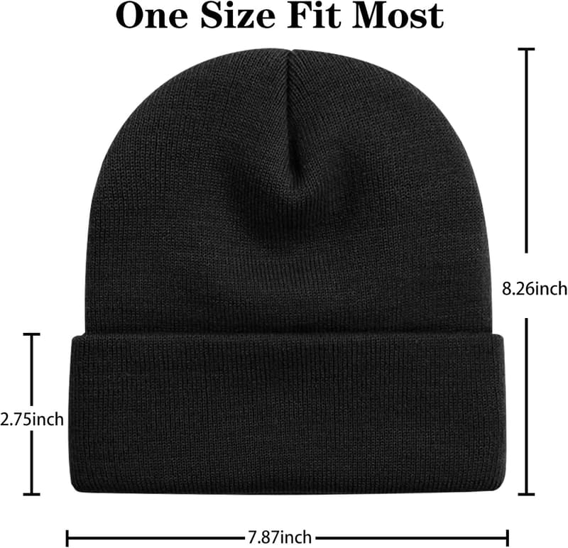 Slouchy Winter Beanie for Men and Women - Soft Knit Hat