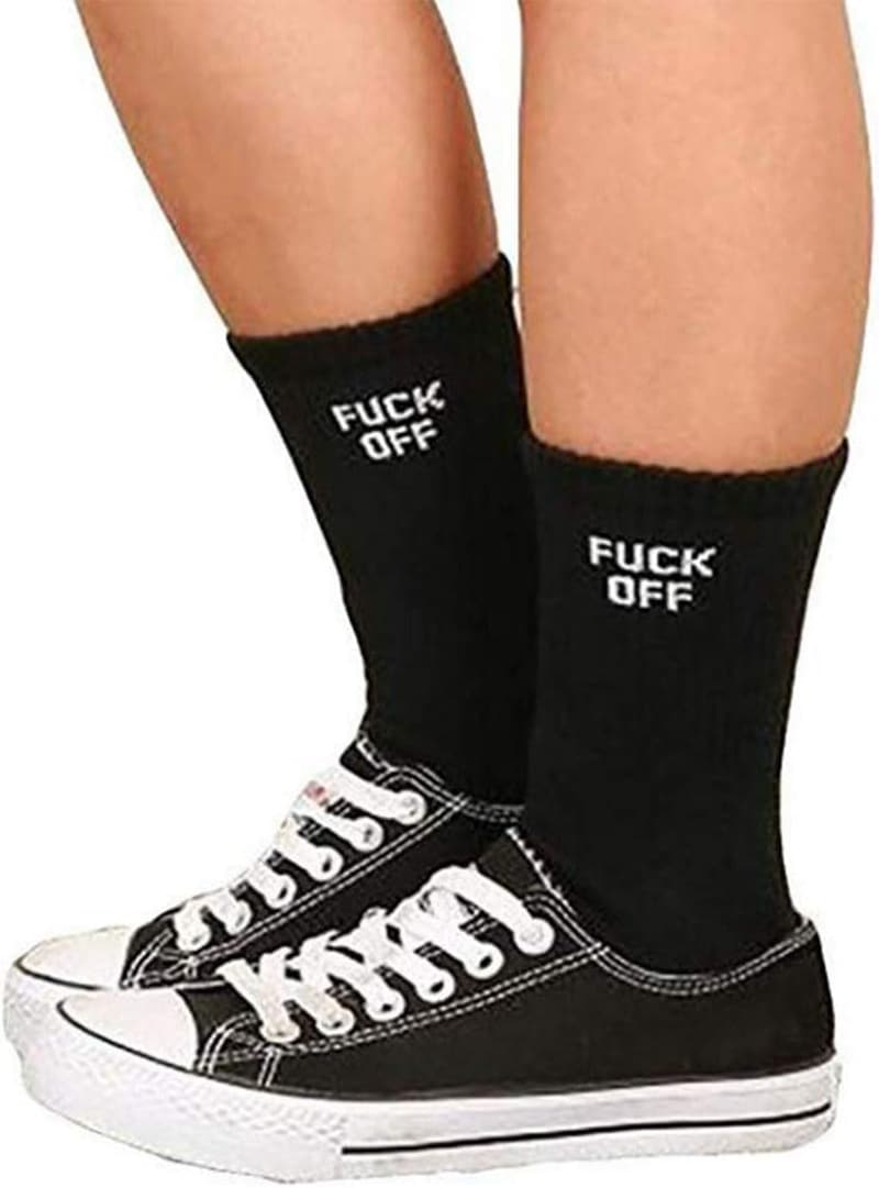 Funny Swear Word Crew Socks - 