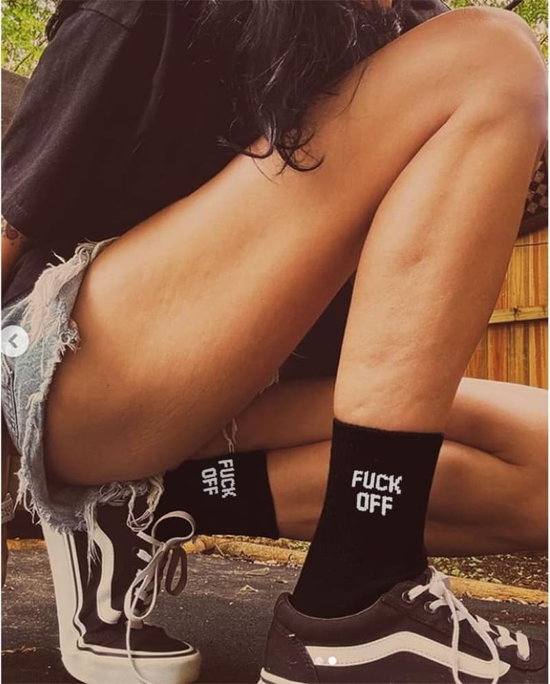 Funny Swear Word Crew Socks - 