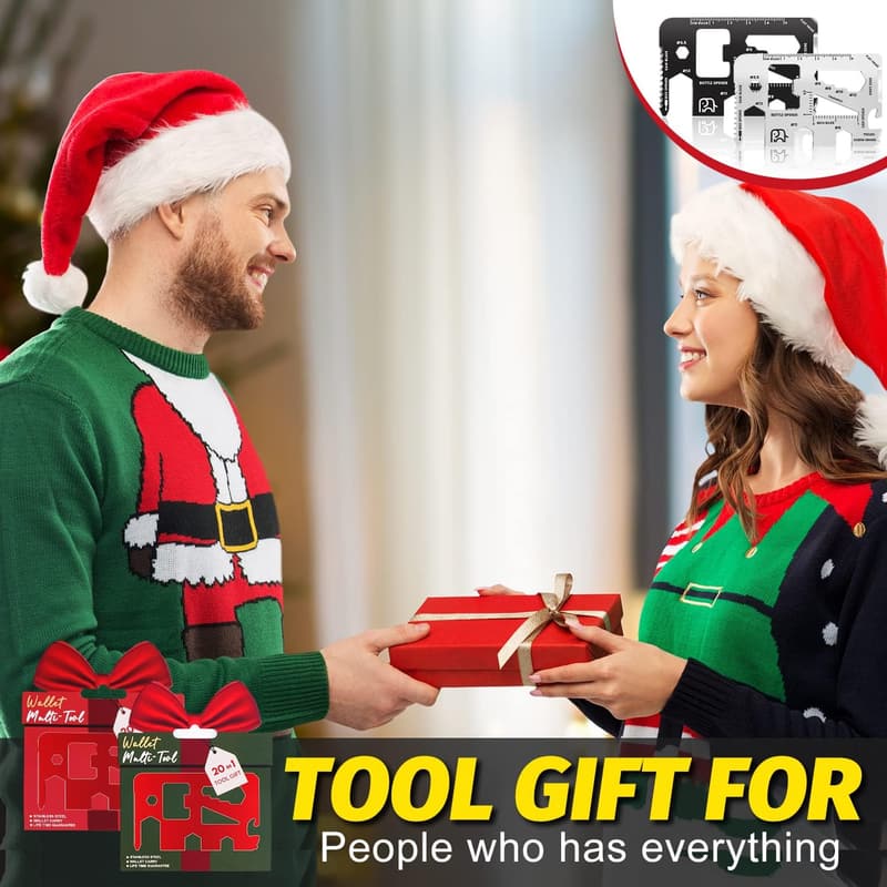 20-in-1 Credit Card Multitool Gift Set for Men