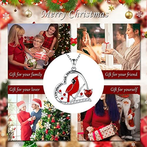 Memorial Gift for Women - 925 Sterling Silver Cardinal Necklace