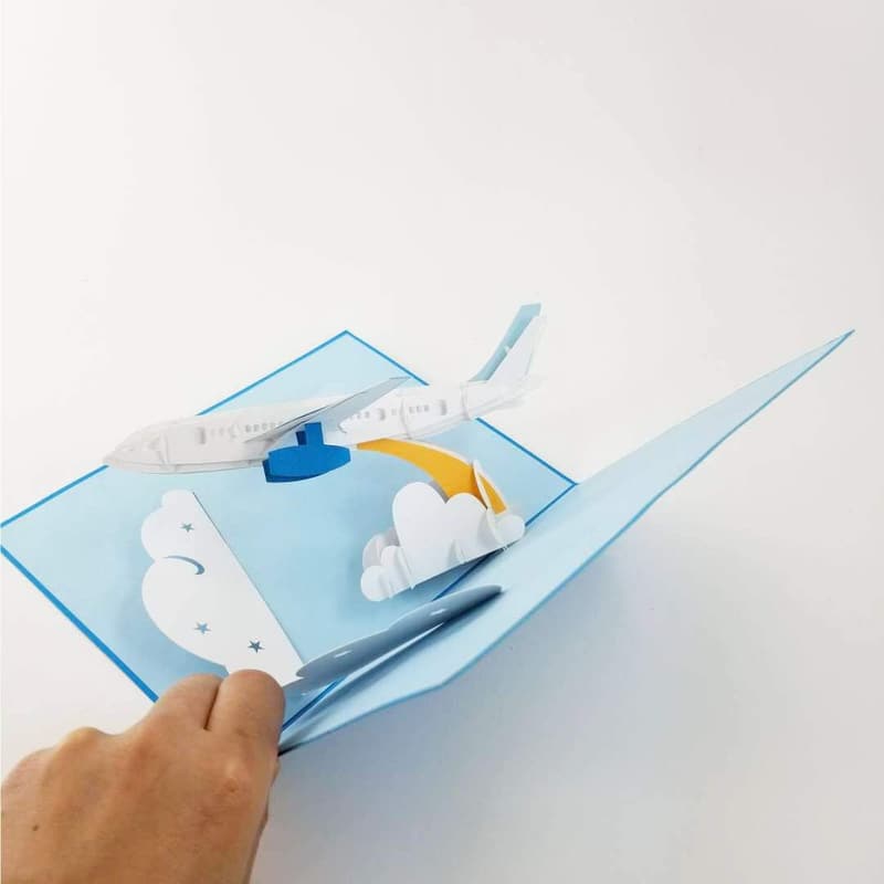 Jet Airplane Pop-Up Card for Birthday or Graduation Celebrations