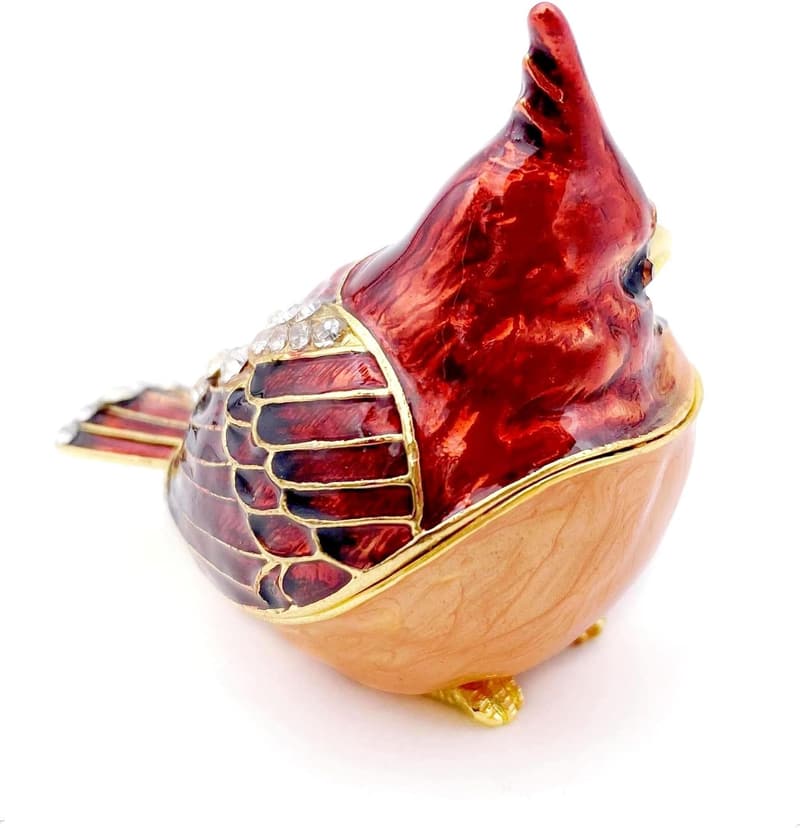 Cardinal Bird Keepsake Jewelry Box for Women