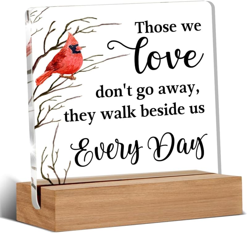 Cardinal Memorial Sign for Sympathy and Remembrance
