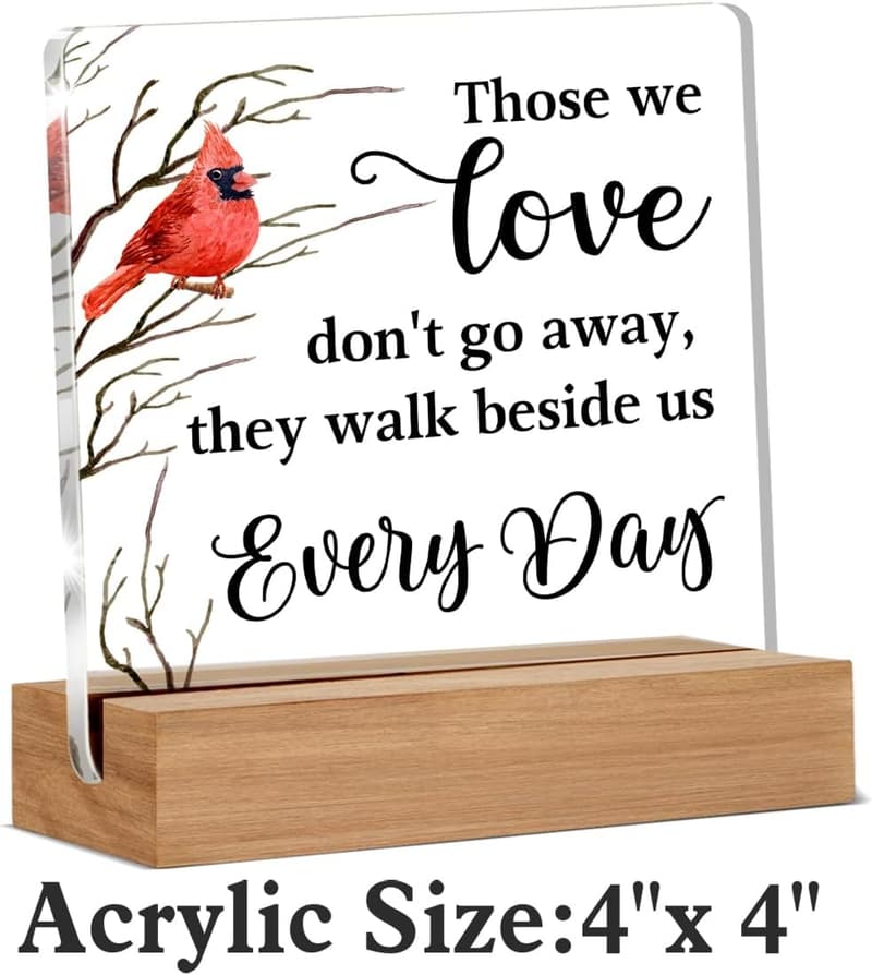 Cardinal Memorial Sign for Sympathy and Remembrance