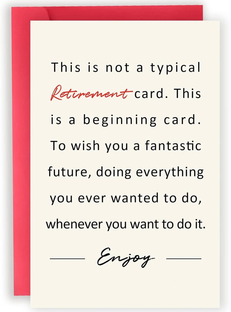 Retirement Card for Coworkers - Humorous Farewell Gift