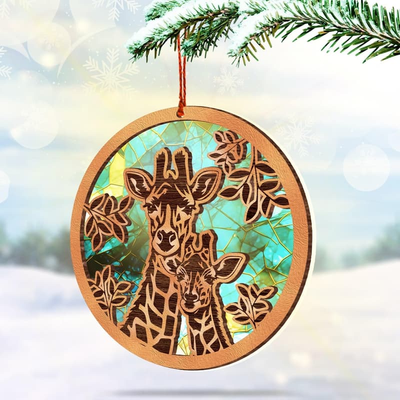 Giraffe Ornament for Christmas - Unique Holiday Decor