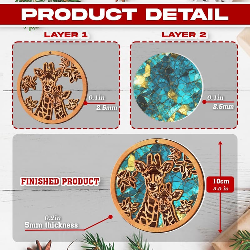 Giraffe Ornament for Christmas - Unique Holiday Decor