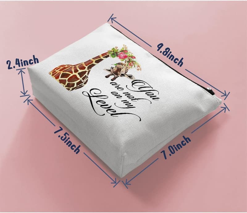 Funny Giraffe Makeup Bag for Women - Unique Gift