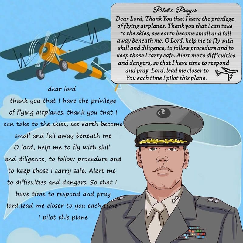 Pilot's Prayer Wallet Card - Perfect Gift for Aviation Lovers