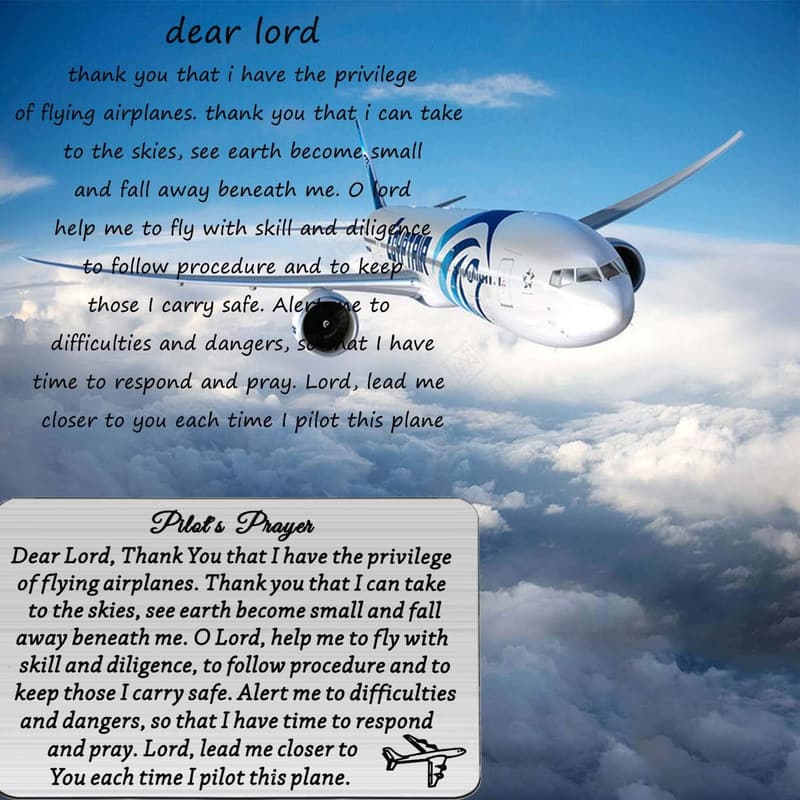Pilot's Prayer Wallet Card - Perfect Gift for Aviation Lovers