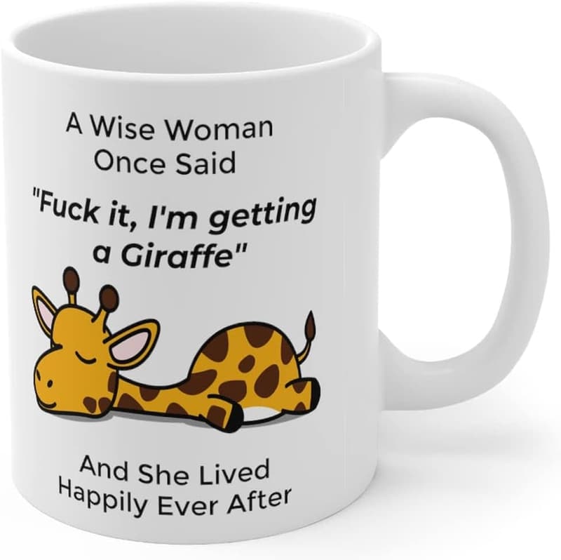 Giraffe Mug for Women | Funny Coffee Cup Gift for Mom