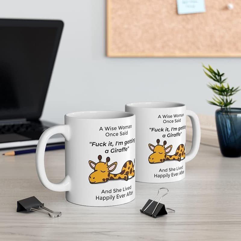 Giraffe Mug for Women | Funny Coffee Cup Gift for Mom