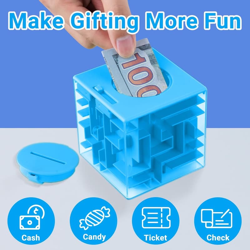 Money Maze Puzzle Box Set for Kids & Teens - Fun Cash Gifts