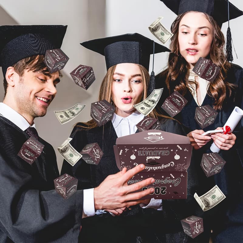 Exploding Cash Gift Box for Birthdays & Anniversaries - Maroon