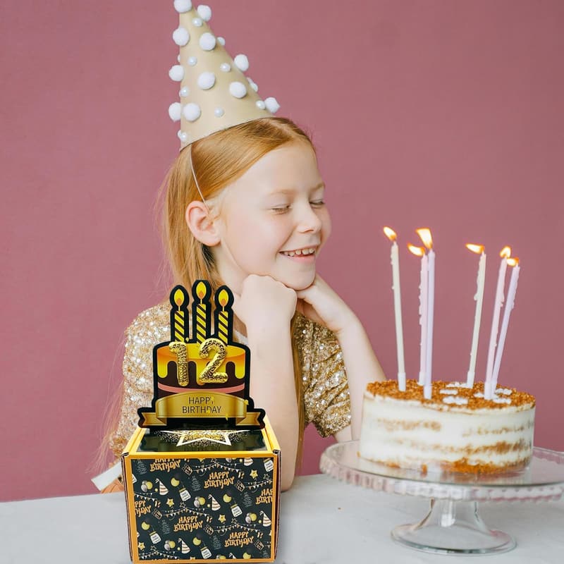 Birthday Cash Gift Pull Box for Fun Money Giving
