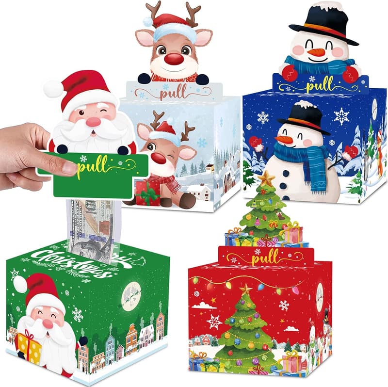 Christmas Money Box Set - Fun Cash Gift Holders for All Ages