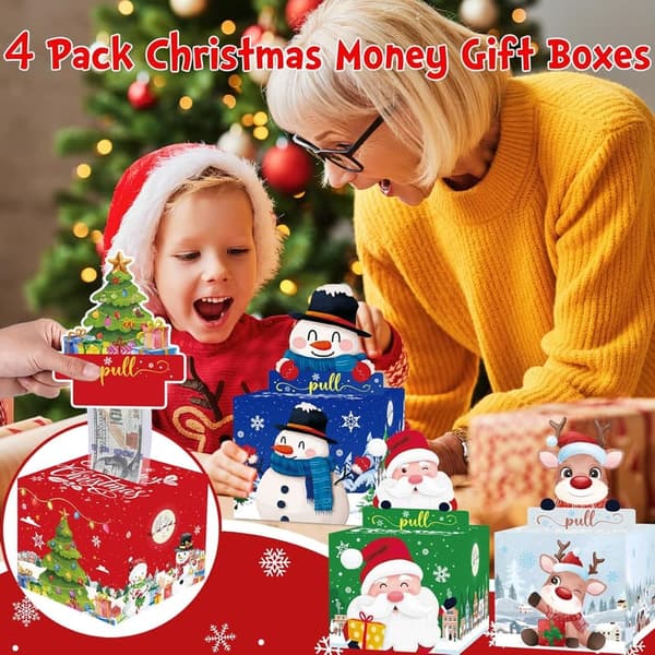 Christmas Money Box Set - Fun Cash Gift Holders for All Ages