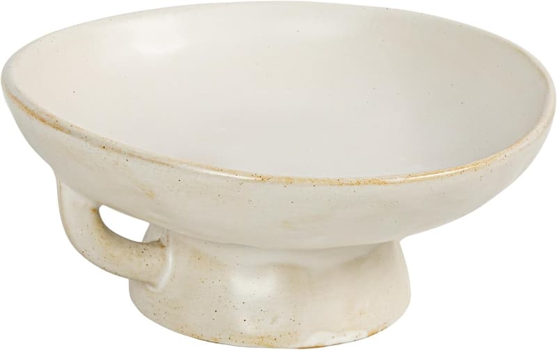 White Reactive Glaze Stoneware Bowl