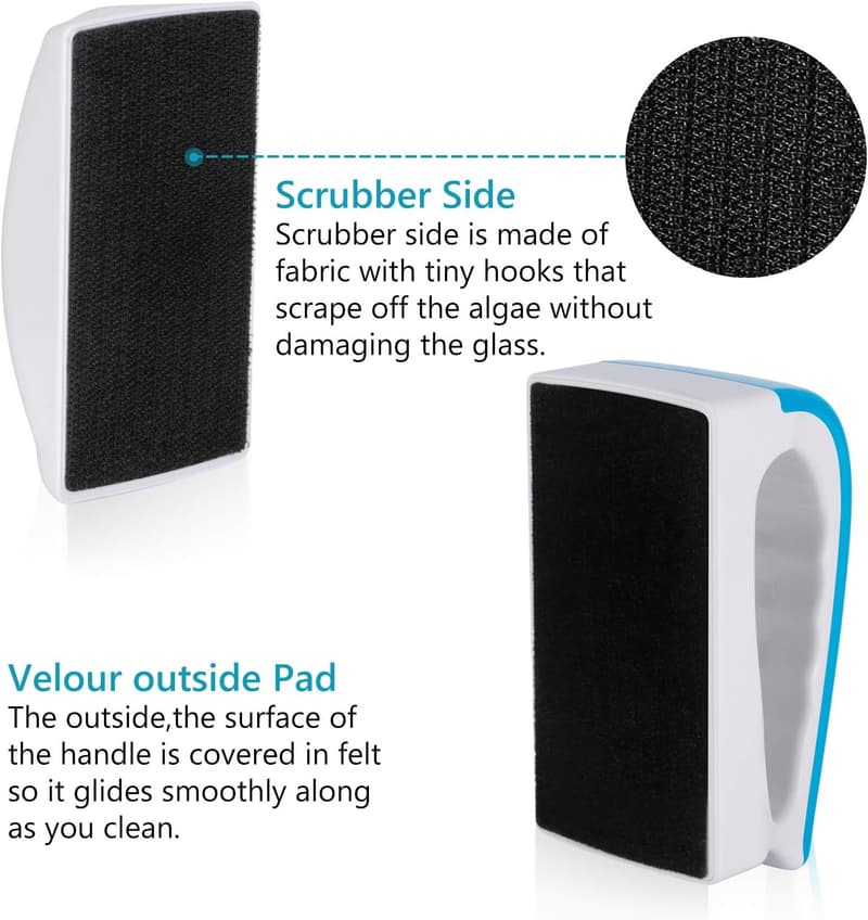 Magnetic Glass Algae Scraper for Fish Tanks - Scratch-Free Cleaning