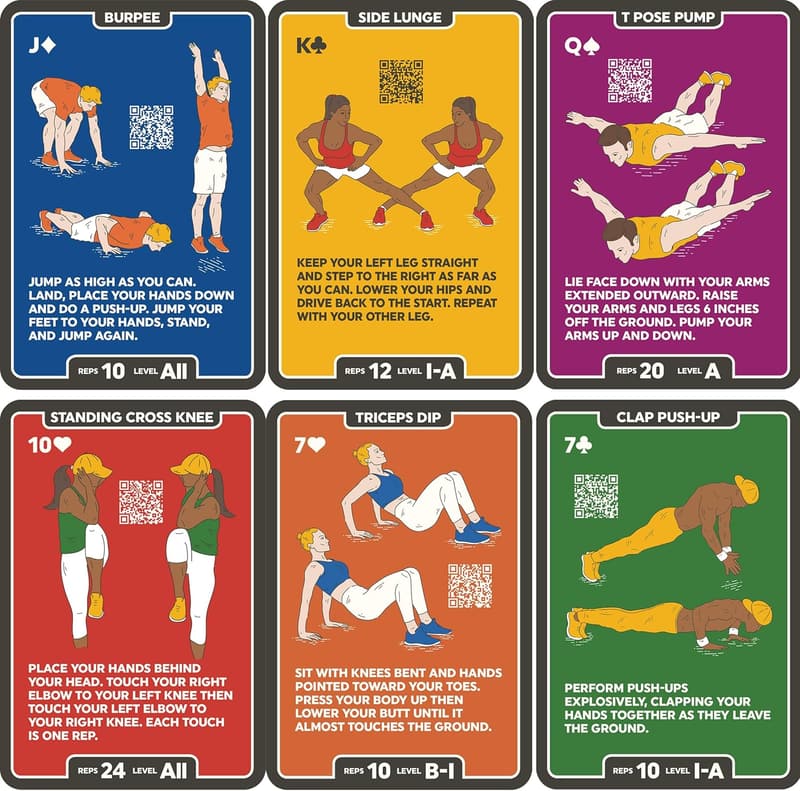 Bodyweight Workout Playing Cards - No Equipment Needed