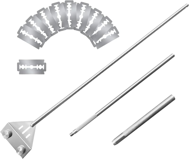 Stainless Steel Algae Scraper for Aquariums with 10 Blades