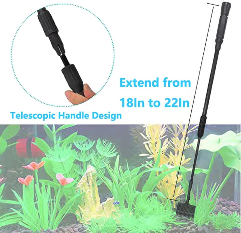 Adjustable 4-in-1 Carbon Fiber Aquarium Cleaning Kit