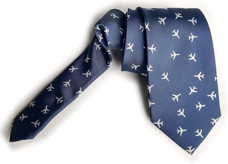 Pilot Necktie Gift for Men - Airplane Design