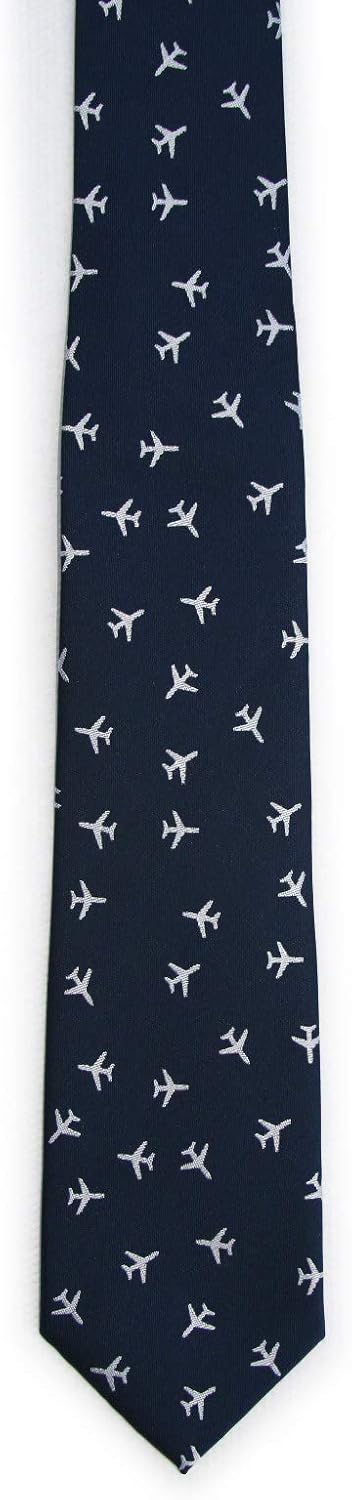 Pilot Necktie Gift for Men - Airplane Design