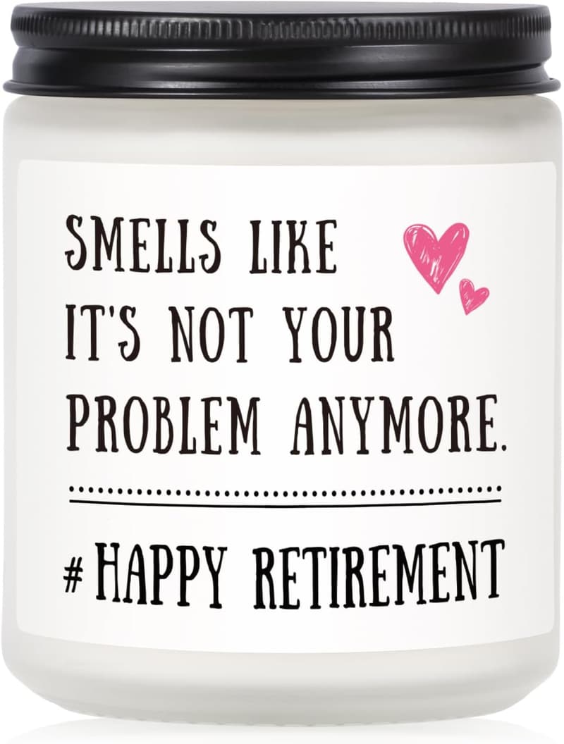 Funny Retired Candle – Handmade Retirement Gift for Women