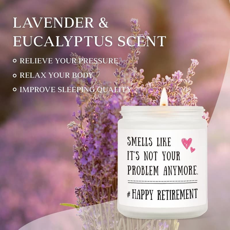 Funny Retired Candle – Handmade Retirement Gift for Women