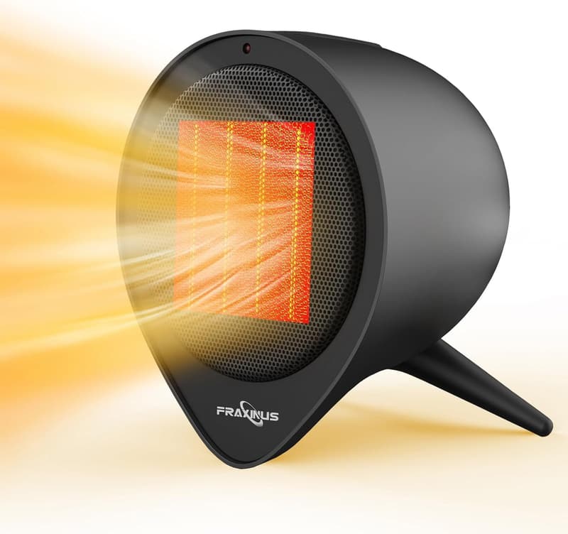 1500W Mini Ceramic Space Heater with Timer - Safe & Quiet