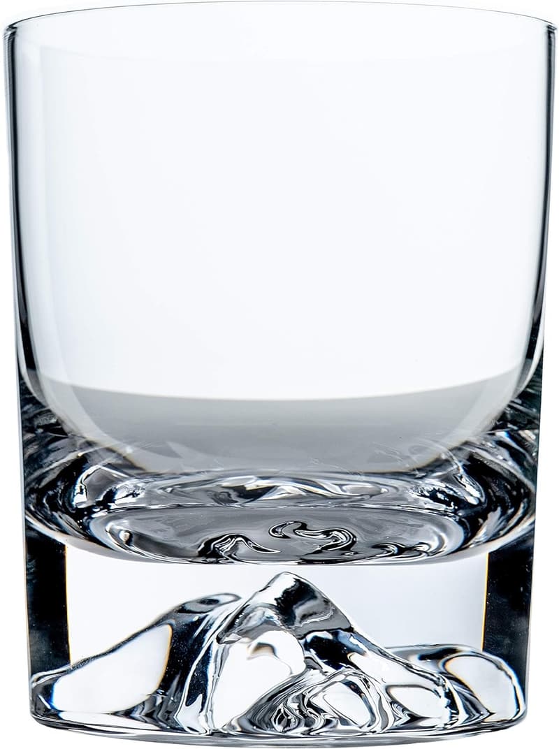 Mountain Whiskey Glass Set - 10oz Crystal Cocktail Glasses (Set of 2)