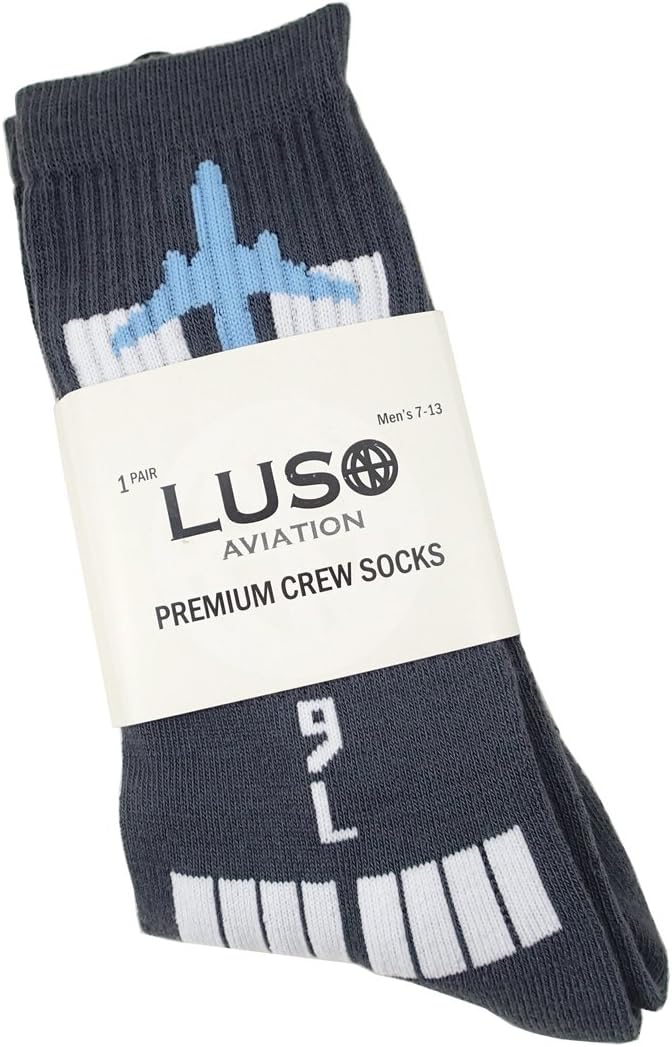 Aviation-Themed Premium Crew Socks for Enthusiasts