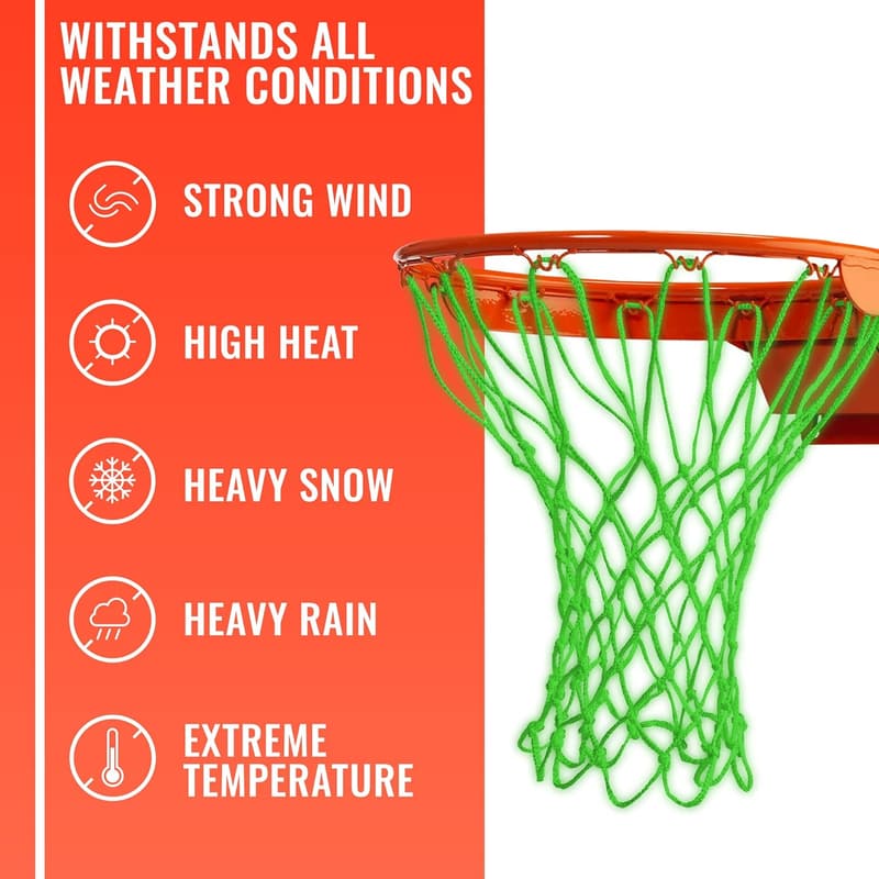 Heavy Duty All-Weather Basketball Net Replacement (12 Loops)
