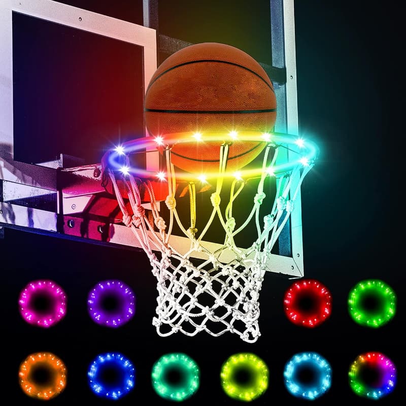 LED Basketball Hoop Lights with Remote Control - 16 Colors, Waterproof