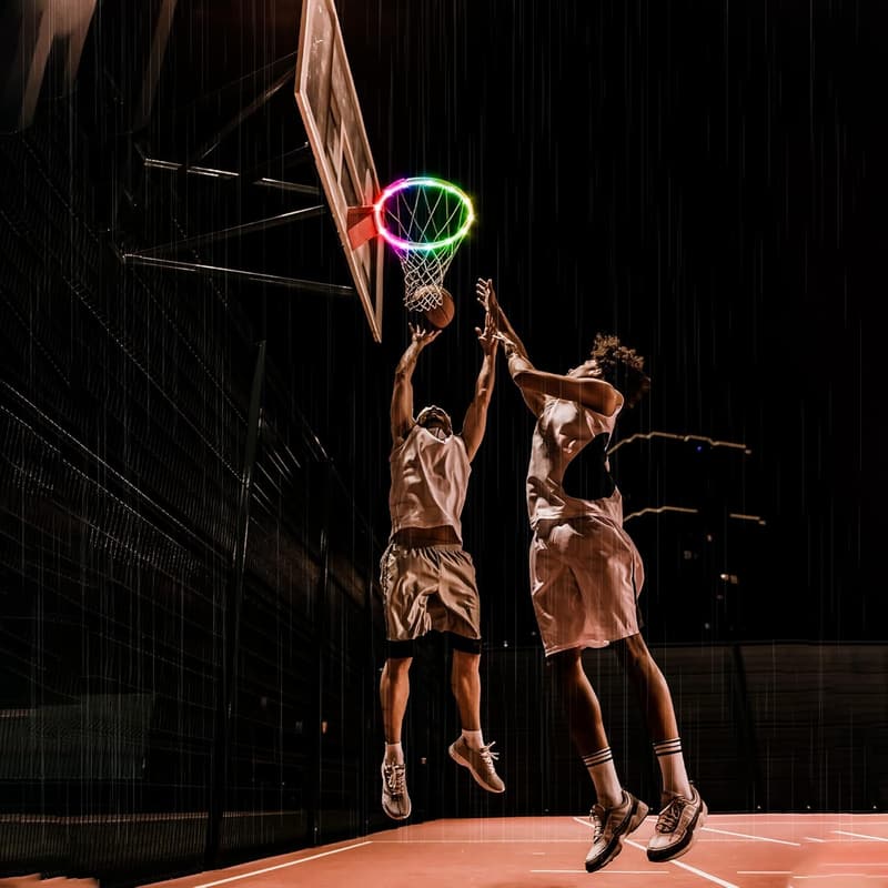 LED Basketball Hoop Lights with Remote Control - 16 Colors, Waterproof