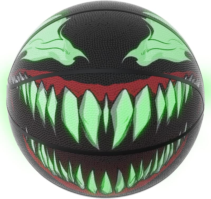 Luminous Glow-in-the-Dark Basketball with Pump & Bag, Size 7