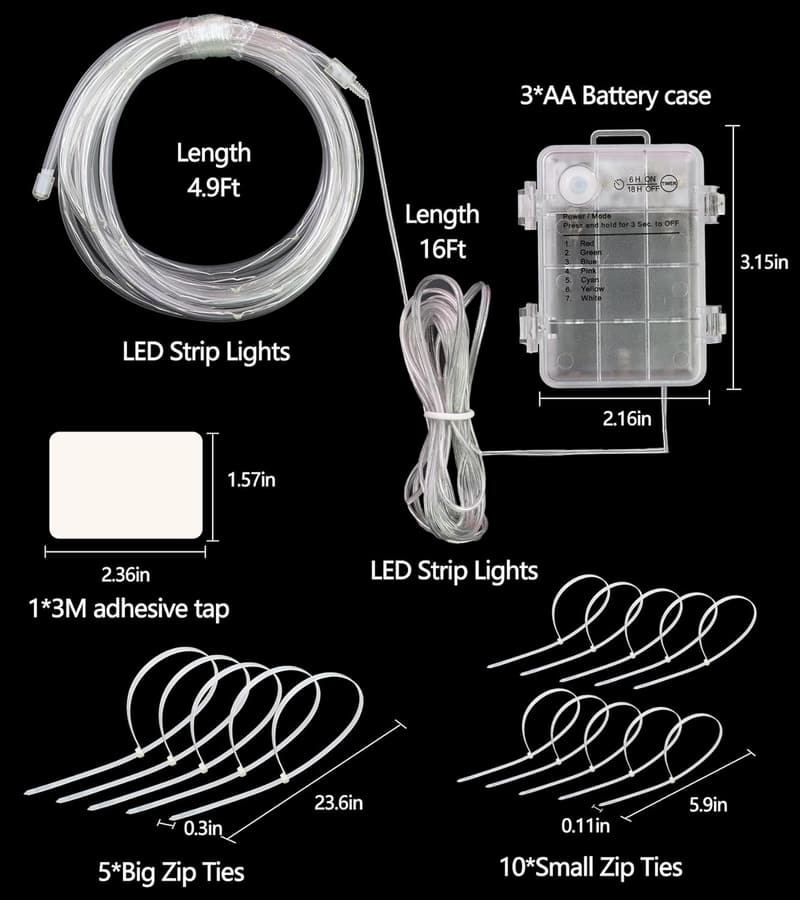 Waterproof LED Basketball Hoop Light with Remote Control