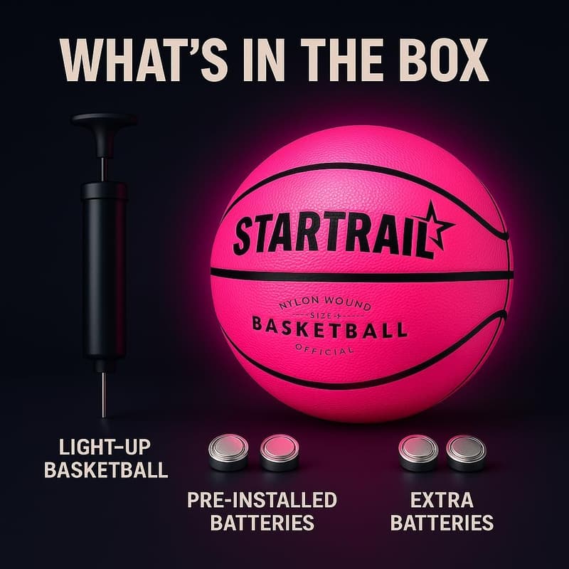 Glow in the Dark LED Basketball – Size 7 for Kids