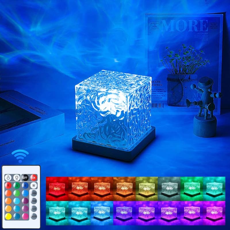 Aurora Glow Lamp: Corded Ocean Wave Projector with 16 Colors