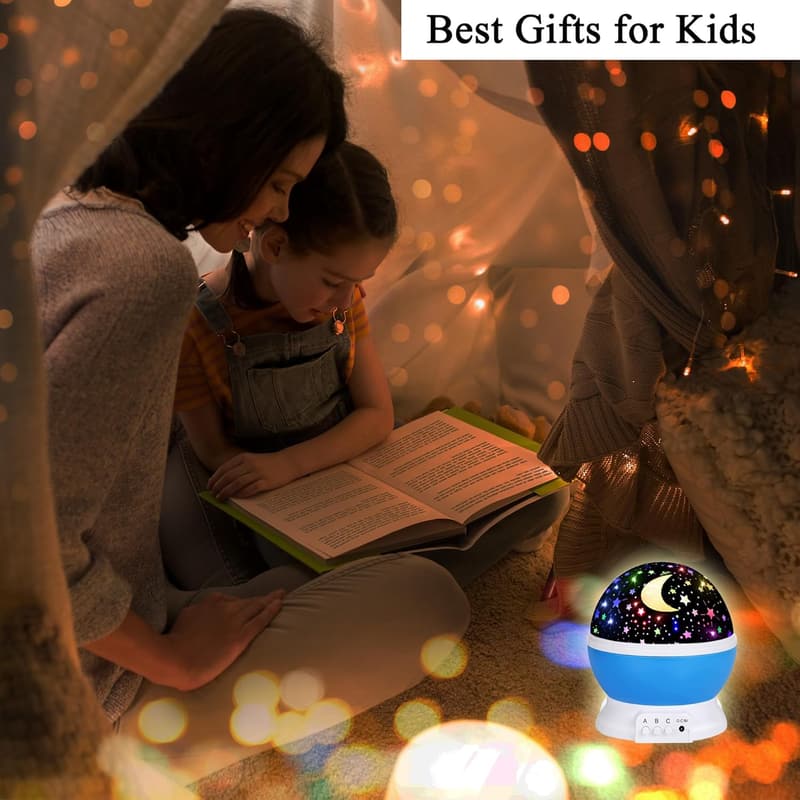 Kids' Glow-in-the-Dark Star Night Light Projector