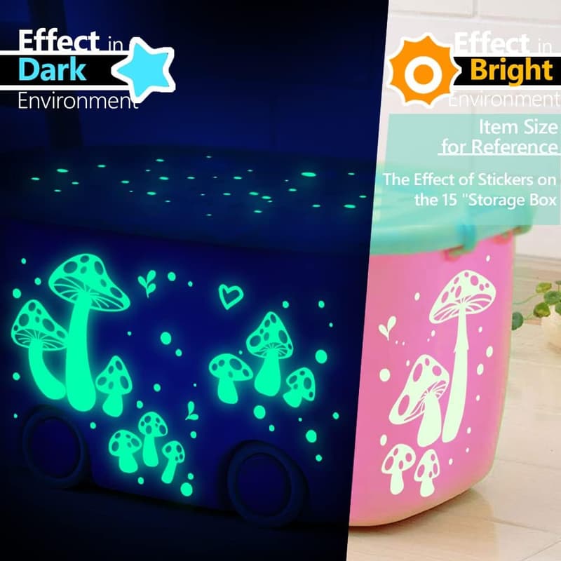 Glow in The Dark Mushroom Stars - Ceiling and Wall Decor