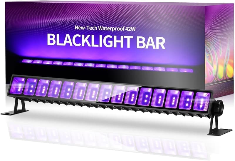 42W IP66 Waterproof LED Black Light Bar for Glow Parties