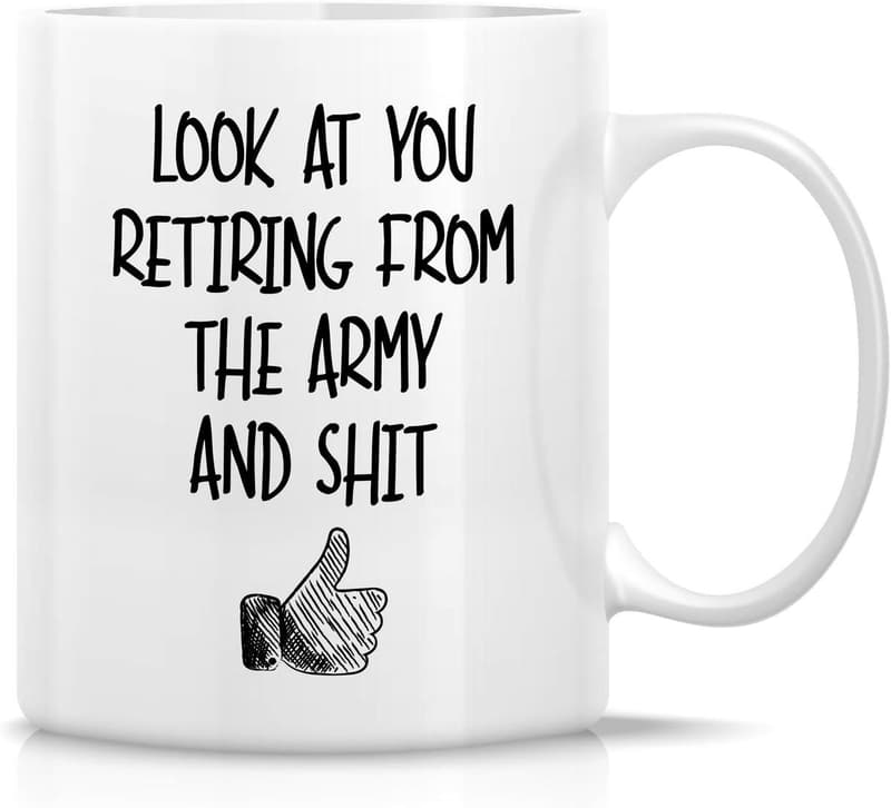 Retirement Mug - Funny Army Retirement Ceramic Coffee Cup